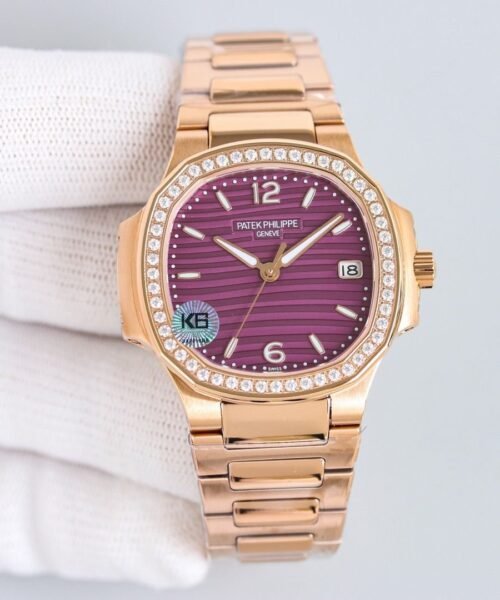 Alternative view of Nautilus Fuchsia/Gold 32 mm