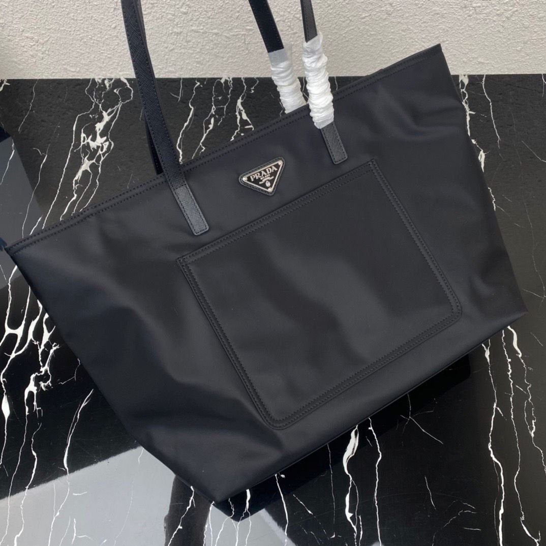 Tote Bag aus Re-Nylon Schwarz 34 cm – Bild 5