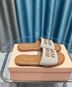 Alternative view of Leinen und Leder Slides Beige/Braun