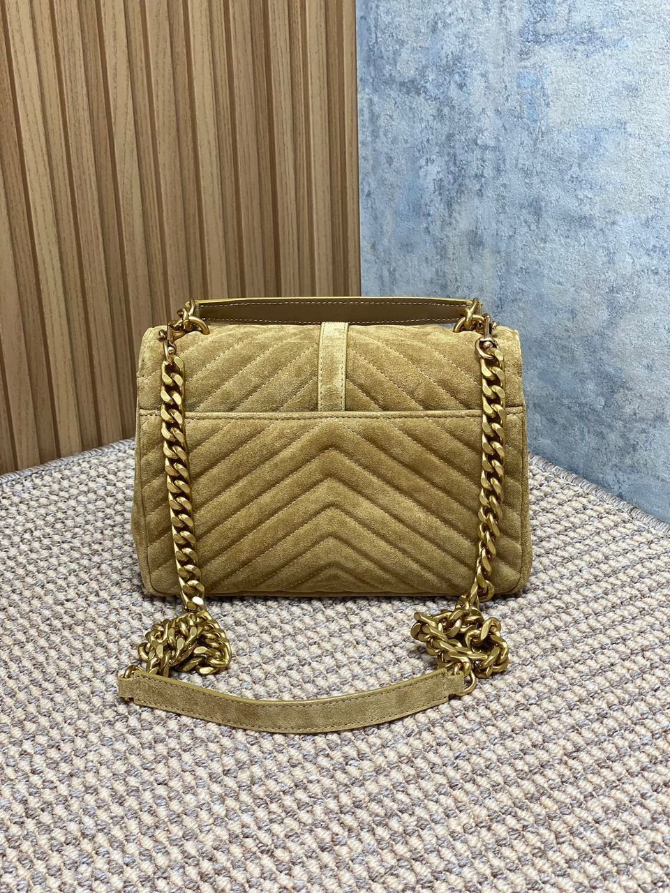 College quilted suede Beige 24cm – Bild 3