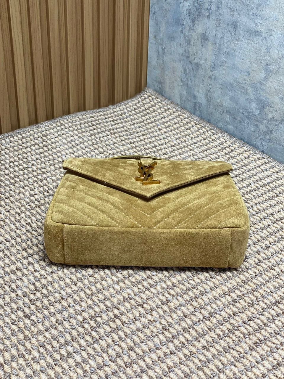 College quilted suede Beige 24cm – Bild 4