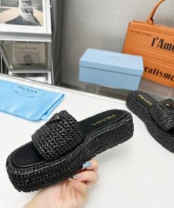Alternative view of Braided Raffia Schwarz