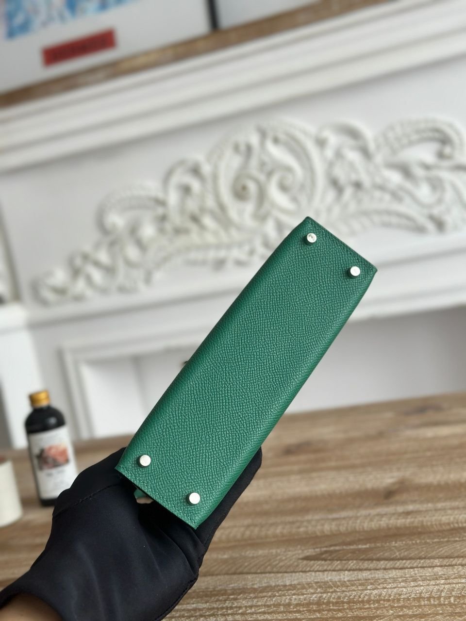 Kelly Mini Epsom Smaragdgrün/Silber – Bild 5