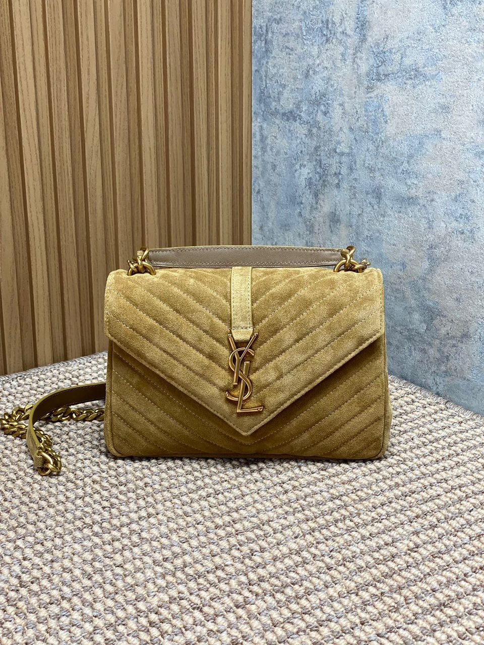 College quilted suede Beige 24cm – Bild 2
