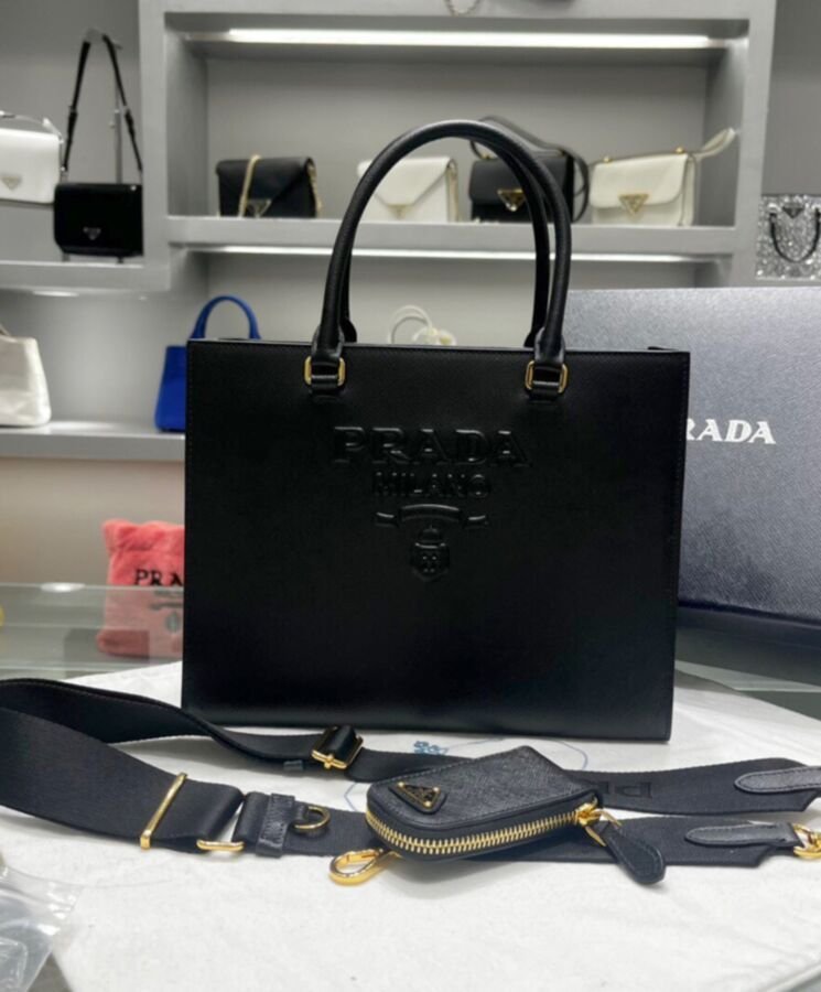 Saffiano Schwarz 28 cm – Bild 2