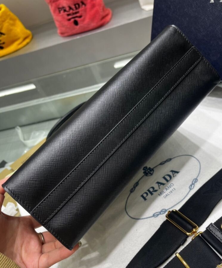 Saffiano Schwarz 28 cm – Bild 4