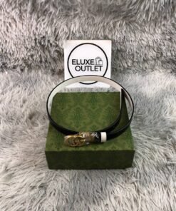 Alternative view of GG Marmont Reversible Schwarz/Wei? 2cm