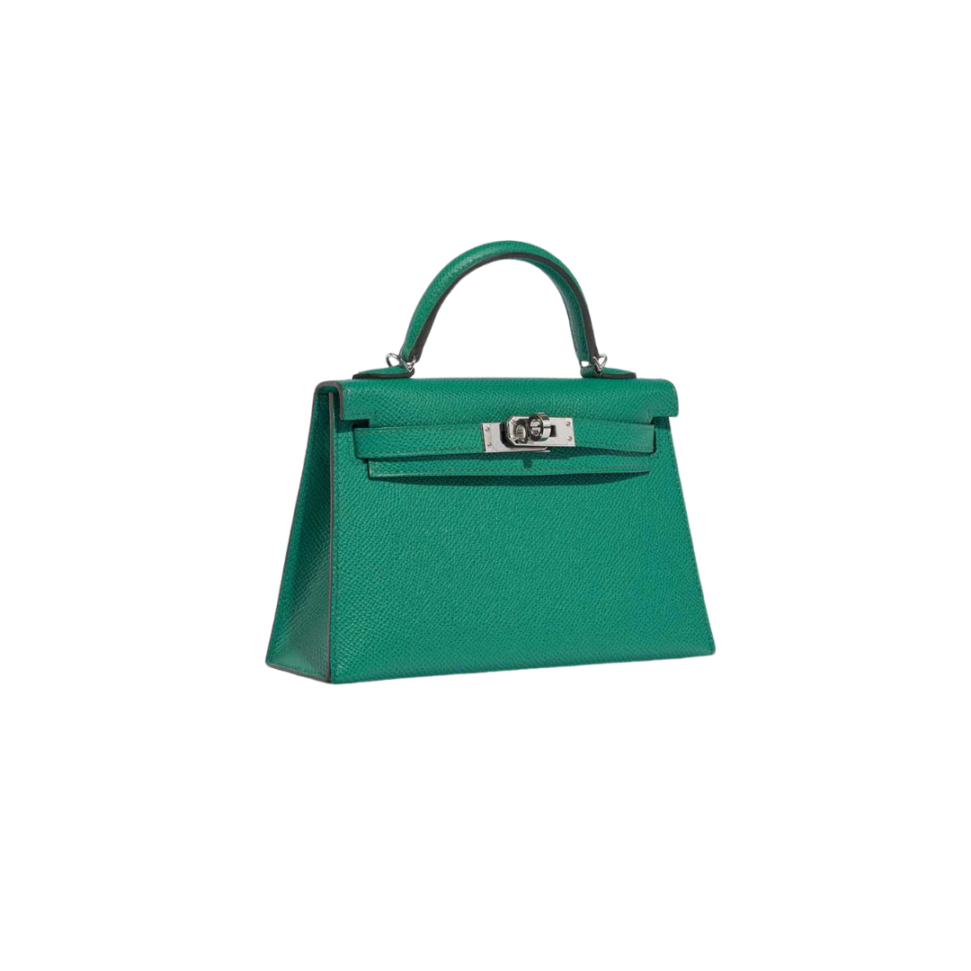 Kelly Mini Epsom Smaragdgrün/Silber