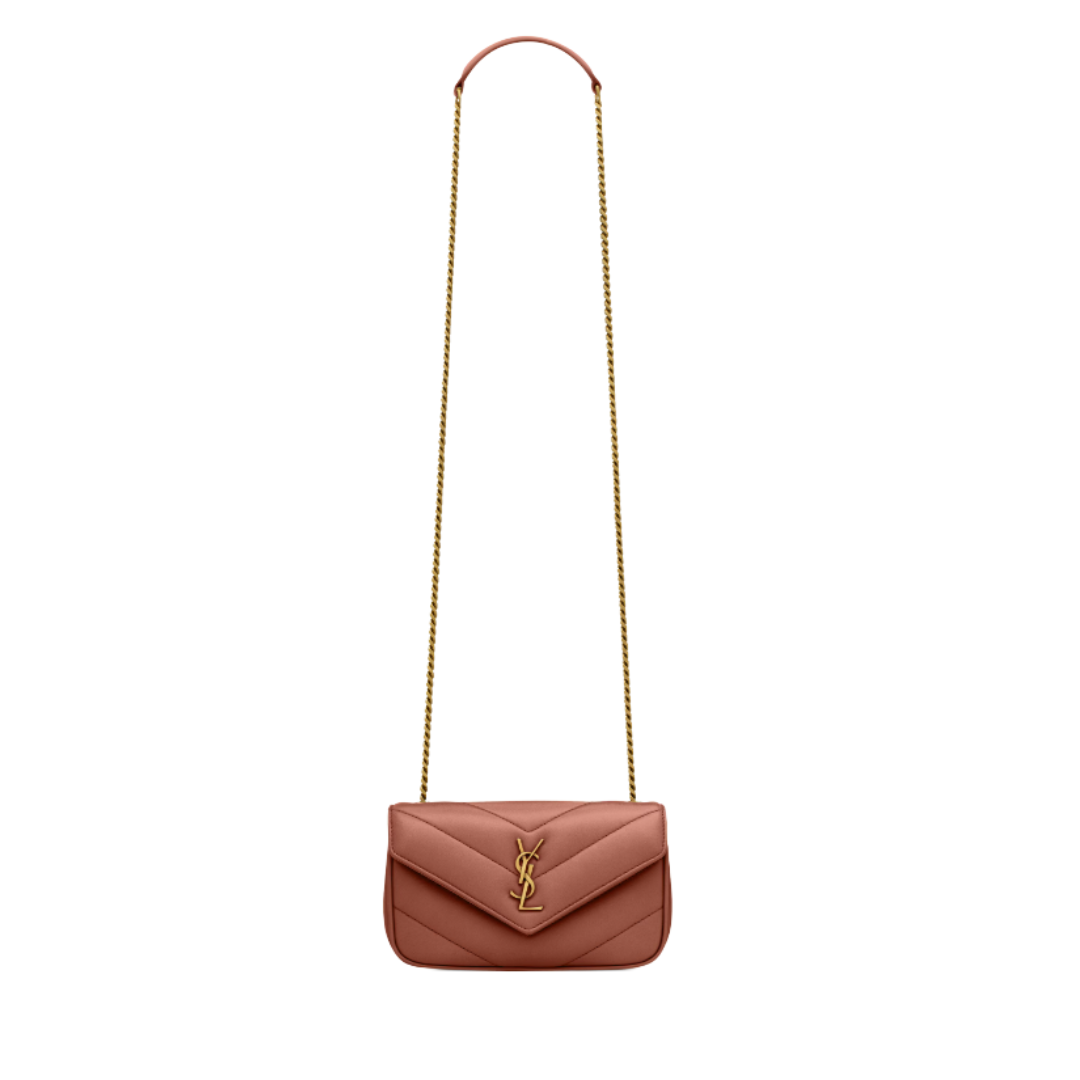 Loulou Mini aus Lammleder in Staubrosa 20cm