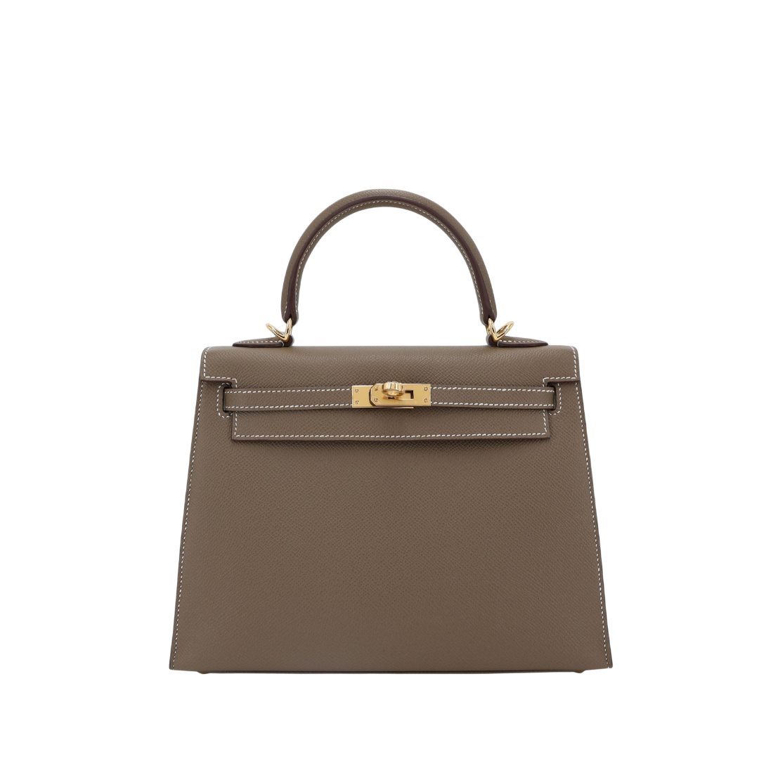 Kelly Epsom Sellier Etoupe Gold 25