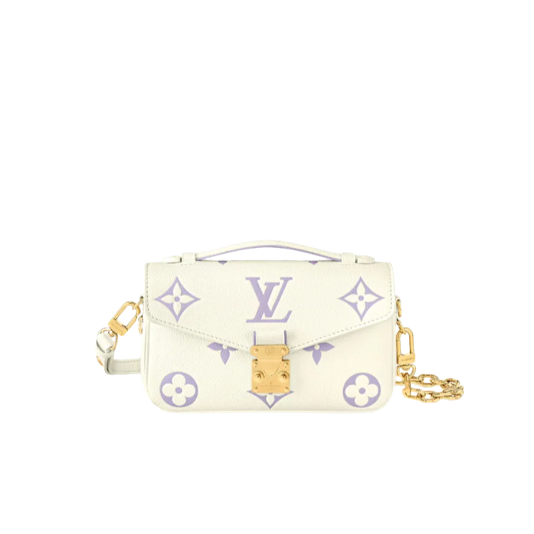 Pochette Métis East West Weiß/Lavendel 21.5 cm