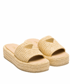 Geflochtene Raffia-Sandalen