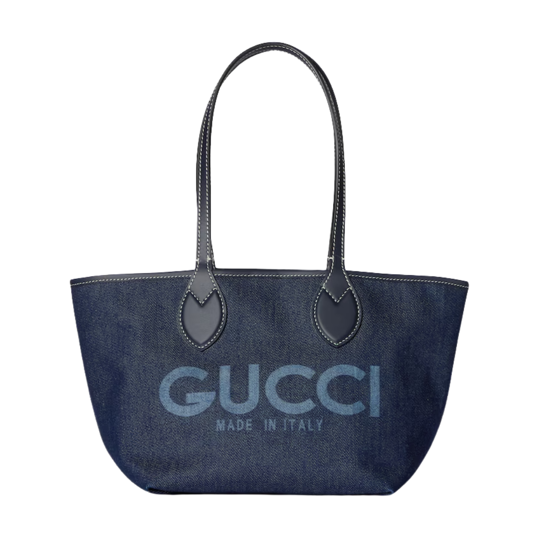 Totissima Kleine Wendetasche Dunkelblauer Denim 22 cm