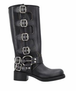 Lederstiefel Schwarz