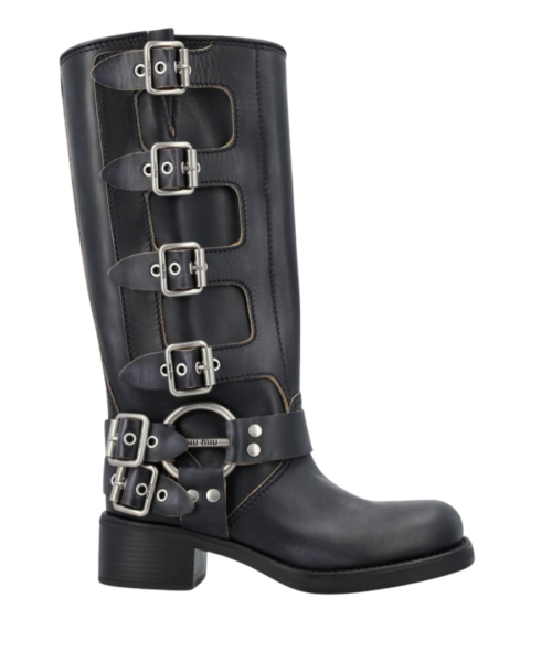 Lederstiefel Schwarz