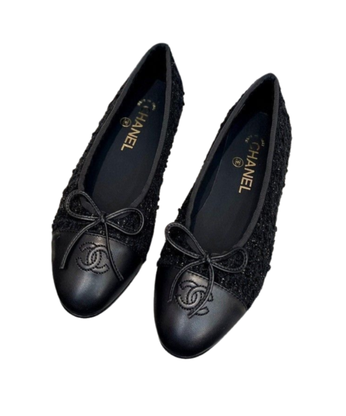 Glitzernder Tweed Schwarz