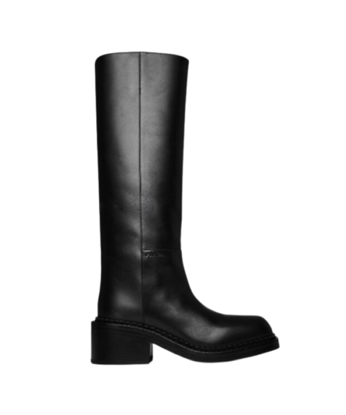 Lederstiefel Schwarz