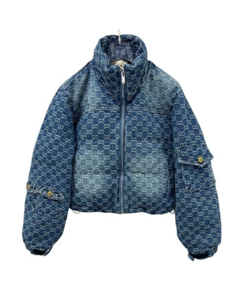 Baumwoll Denim Jacquard Reißverschluss Blau