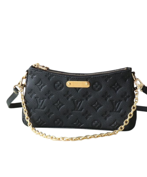 Pochette Liv aus Monogram Empreinte-Leder Schwarz 24cm