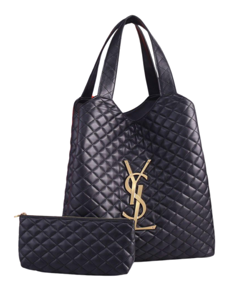 Icare Maxi aus gestepptem Lammleder Schwarz 27cm