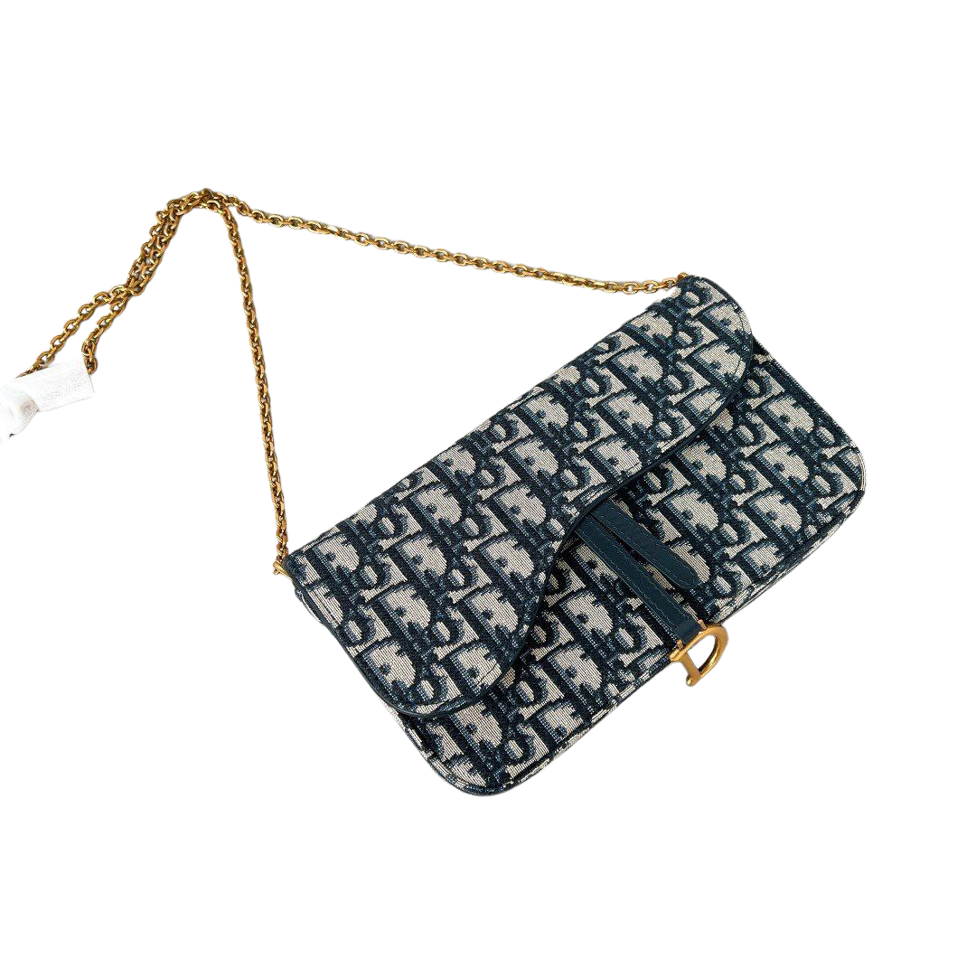 Saddle Pouch mit Kette Blau 21cm