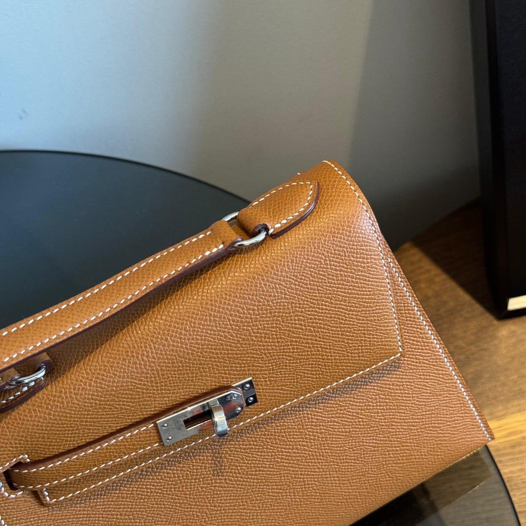 Hermès Kelly Desordre Braun 20 cm – Bild 4
