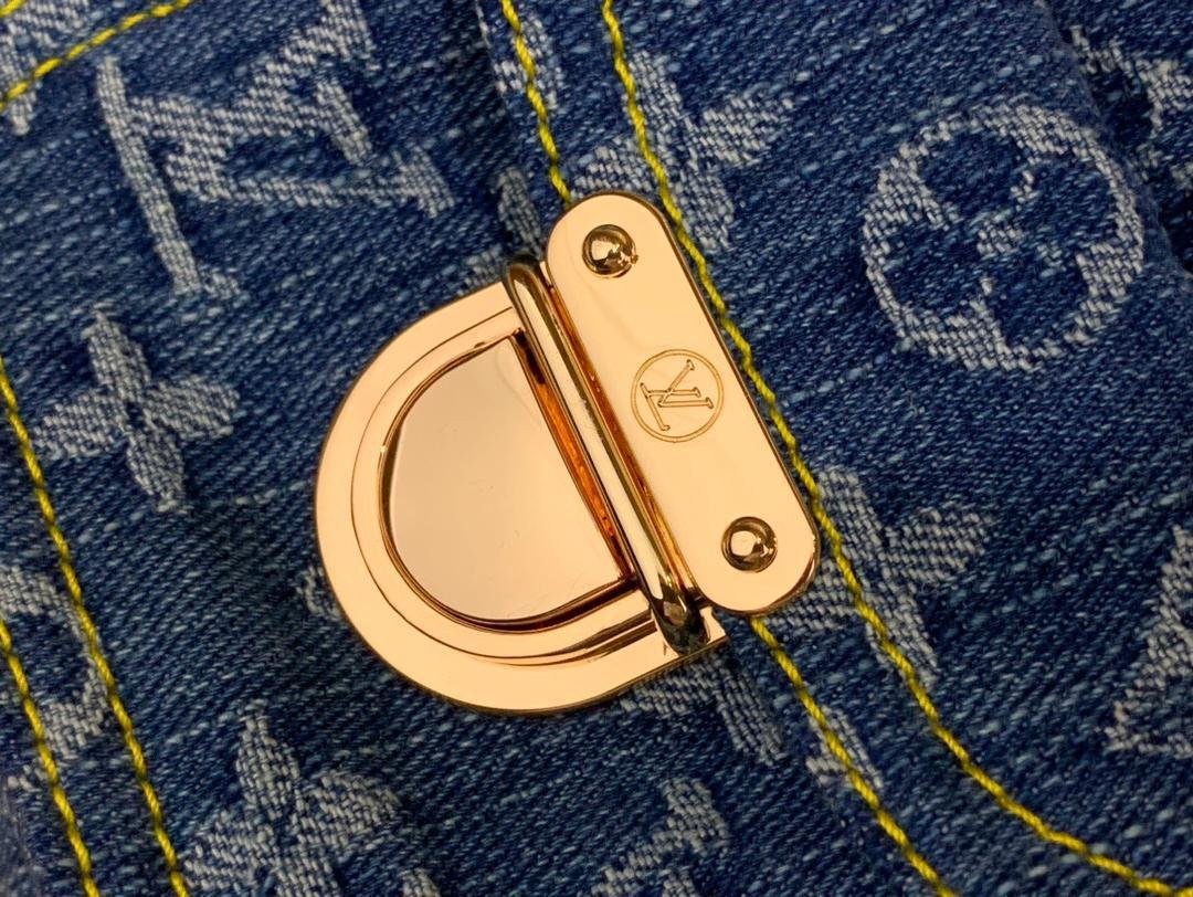 Monogramm-Denim Blau 30cm – Bild 4
