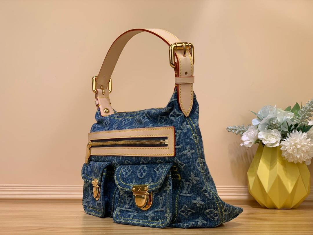 Monogramm-Denim Blau 30cm – Bild 7