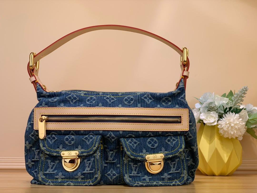Monogramm-Denim Blau 30cm – Bild 2