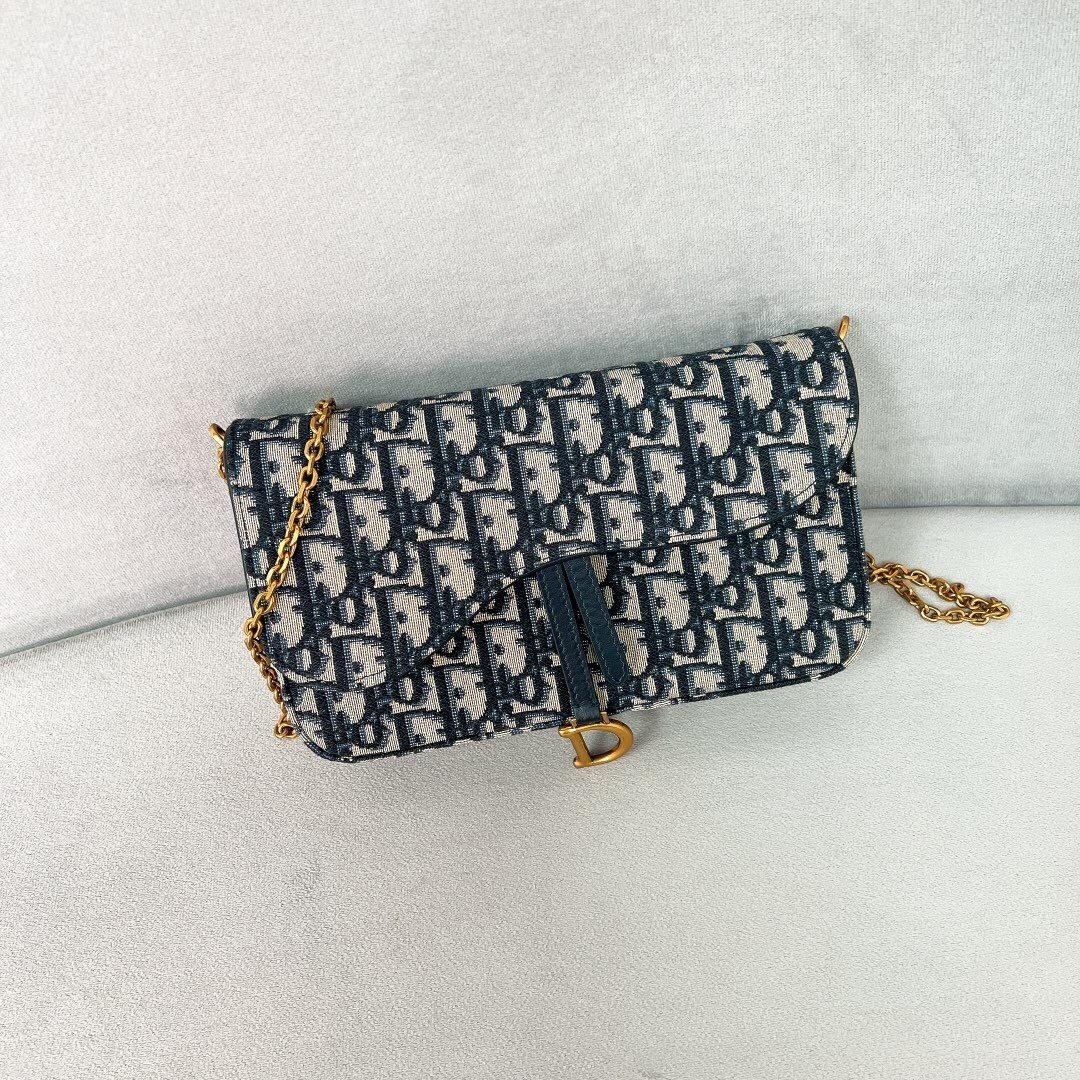 Saddle Pouch mit Kette Blau 21cm – Bild 6