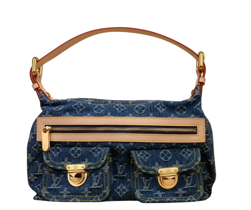 Monogramm-Denim Blau 30cm