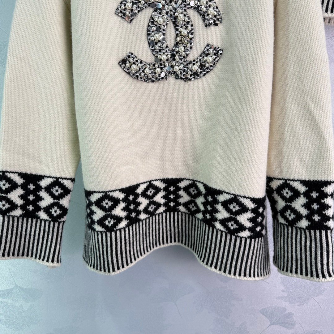 Chanel knit sweater & hat – Bild 5