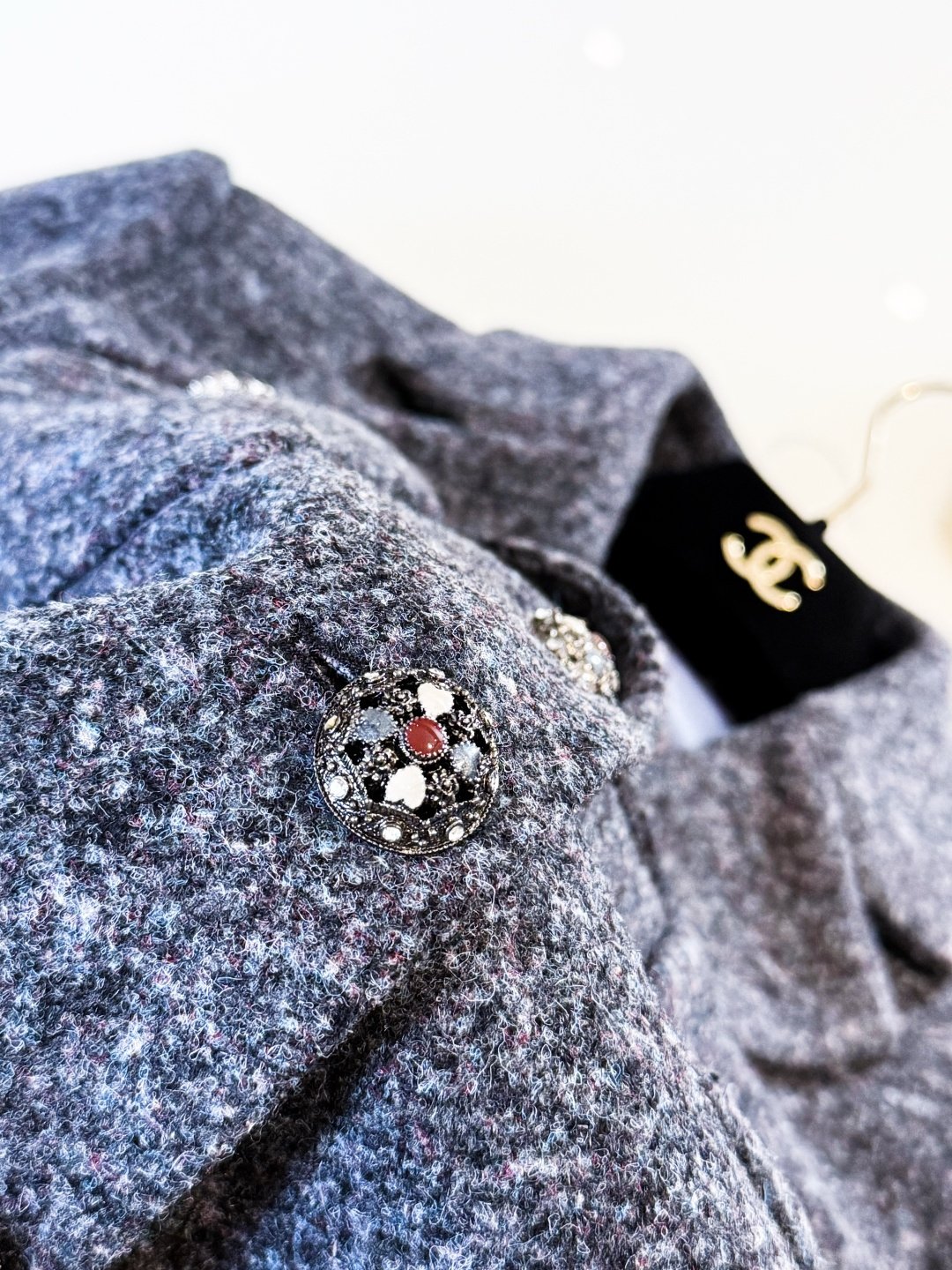 Chanel Woll Tweed Mantel – Bild 5