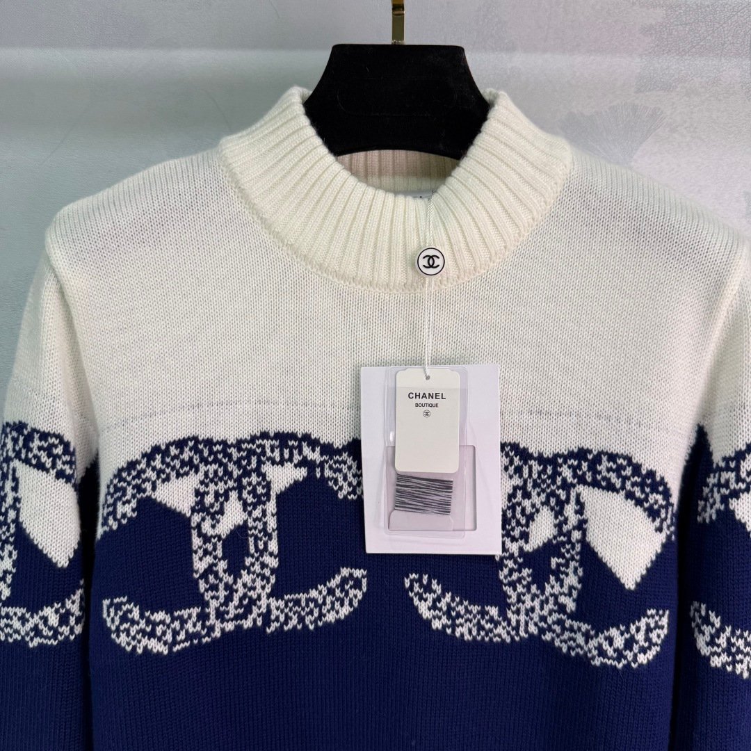 Chanel Pullover Dunkelblau und Schwarz – Bild 4