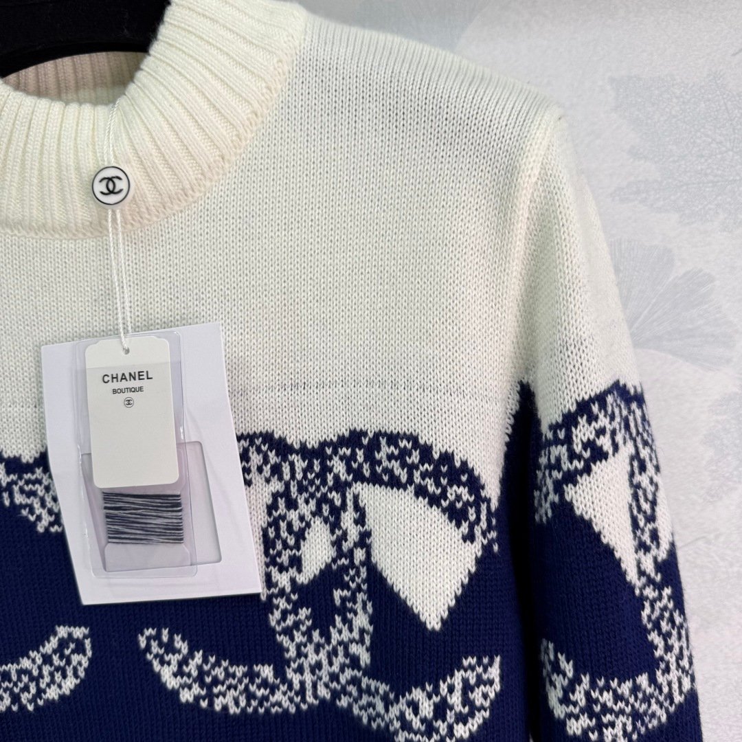 Chanel Pullover Dunkelblau und Schwarz – Bild 5