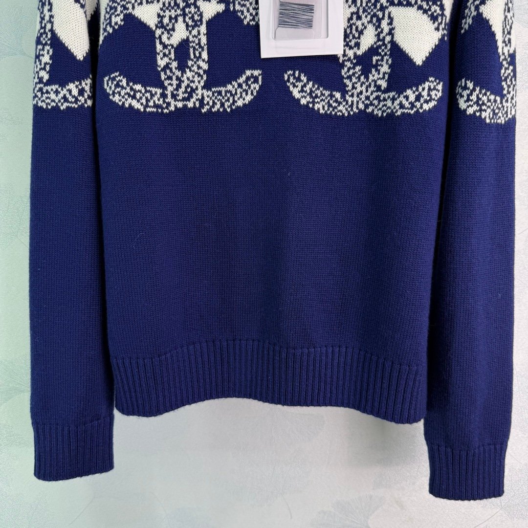 Chanel Pullover Dunkelblau und Schwarz – Bild 7