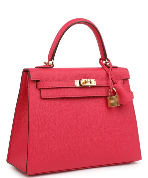 Alternative view of Hermès Kelly Sellier 25 Rose Extreme Epsom Gold Hardware