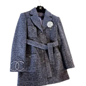 Chanel Woll Tweed Mantel