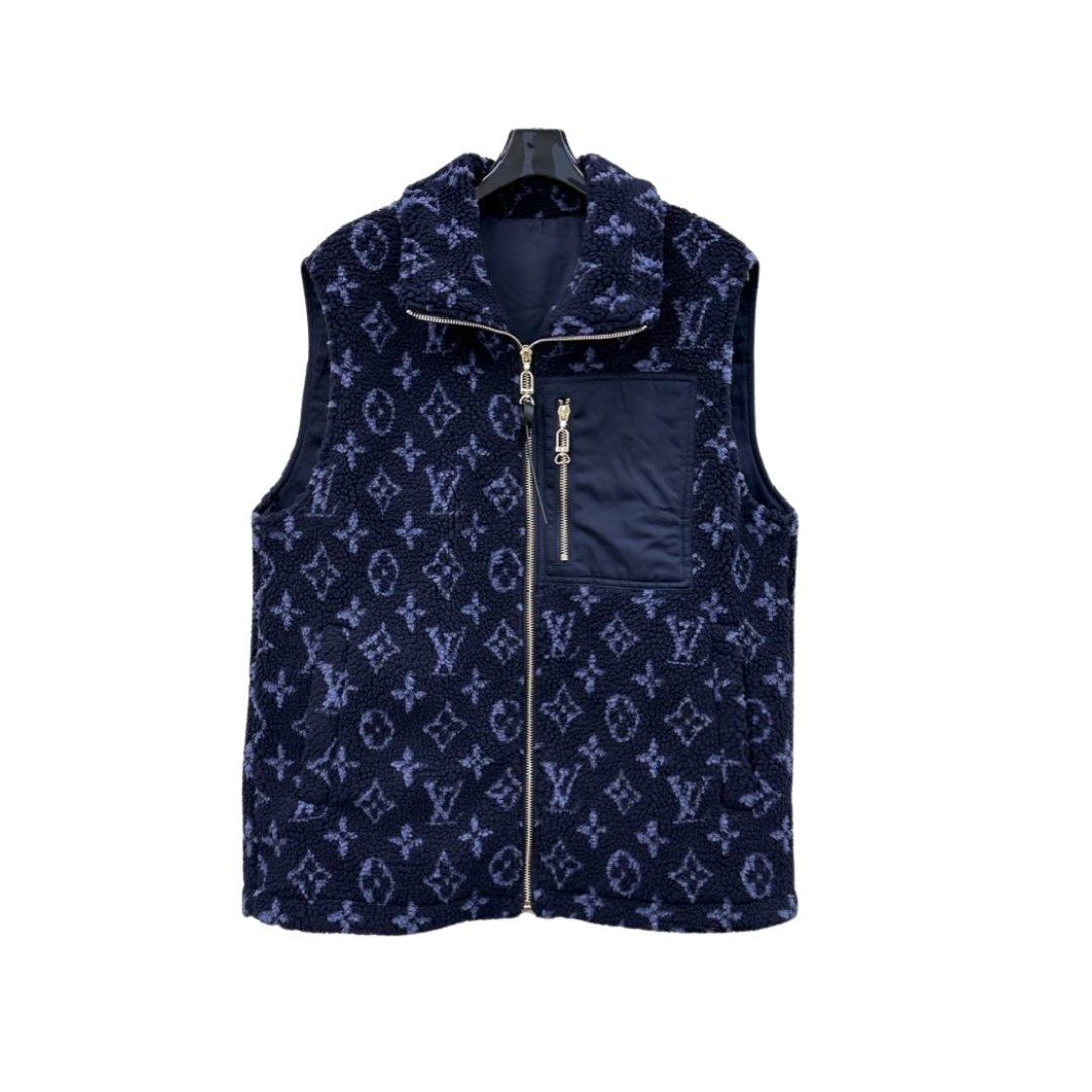 Monogram Fleece Dunkelblau