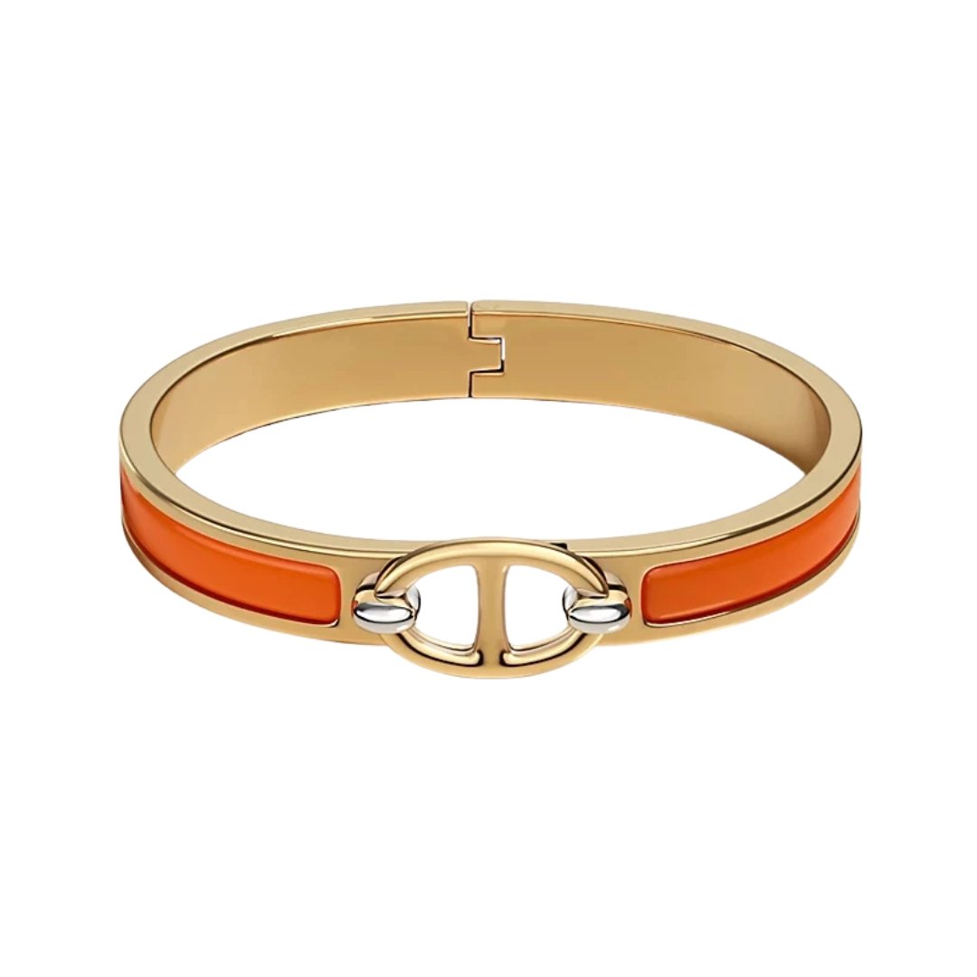Mini Clic Anchor Chain Bracelet With Gold-Plated