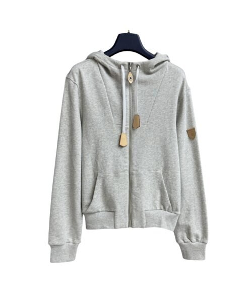 Basic Zip Hoodie Grau
