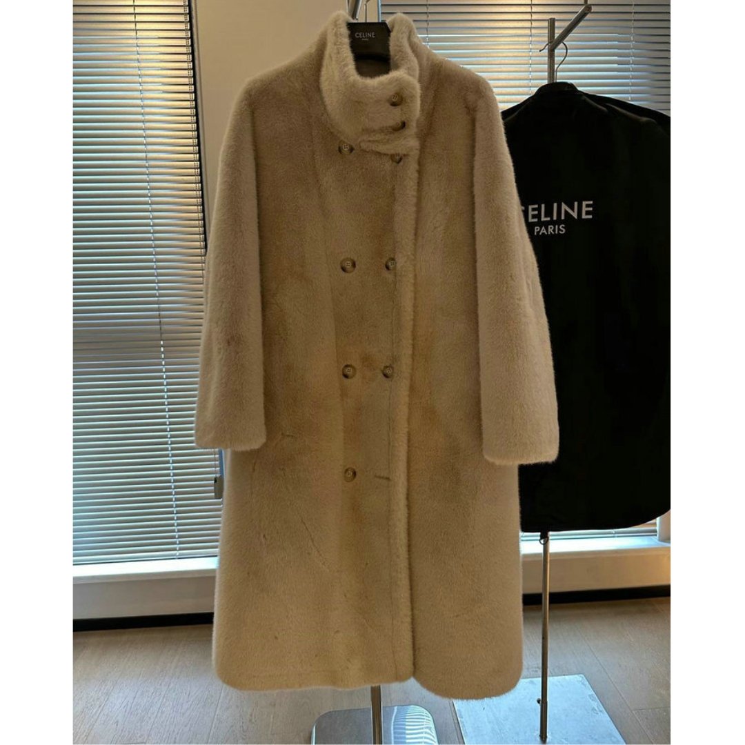 Long Coat Teddy Beige – Bild 3