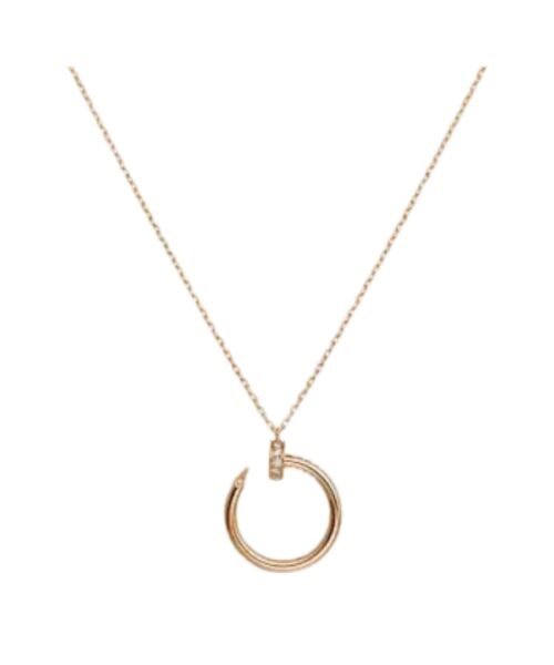 Just a Nail Necklace Rose Gold