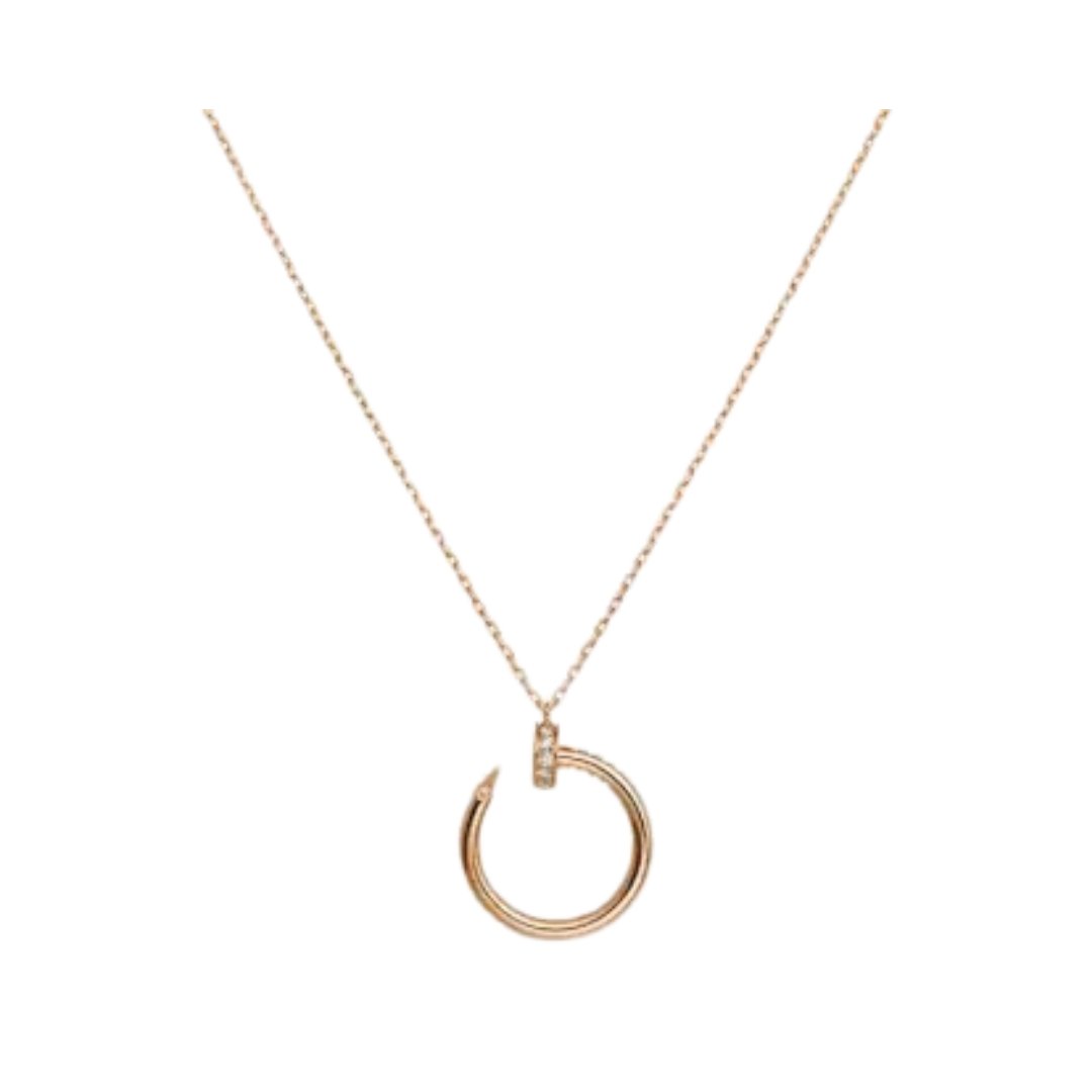 Just a Nail Necklace Rose Gold