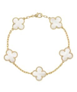 Alhambra Bracelet, 5 Motifs Yellow Gold