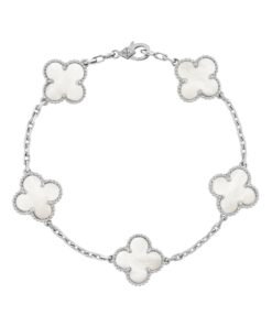 Alhambra Bracelet, 5 Motifs White Mother-of-Pearl
