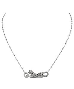 Panther Necklace in White Gold