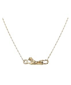 Panther Necklace in Black Lacquer