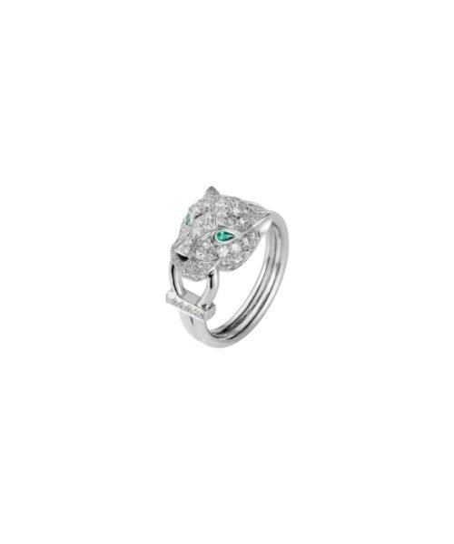 Panther Ring with Brilliant-Cut Diamonds