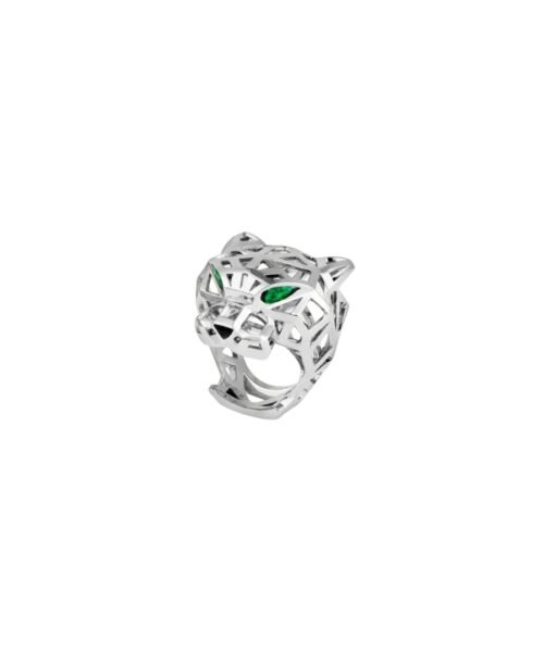Panther Ring in White Gold